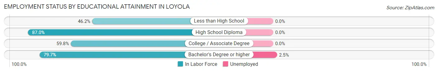 Employment Status by Educational Attainment in Loyola