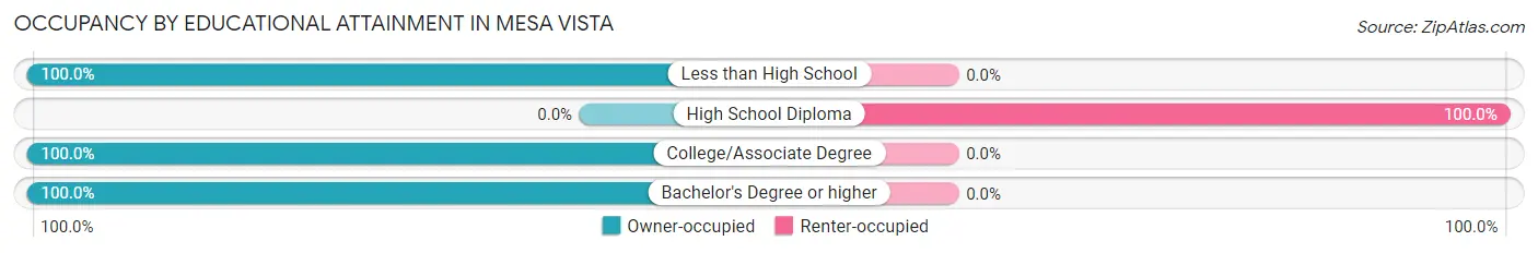 Occupancy by Educational Attainment in Mesa Vista