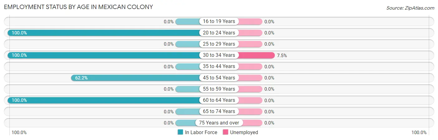 Employment Status by Age in Mexican Colony