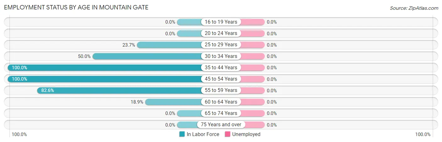 Employment Status by Age in Mountain Gate