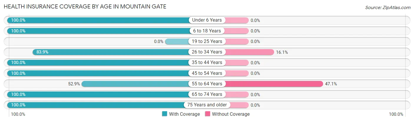 Health Insurance Coverage by Age in Mountain Gate
