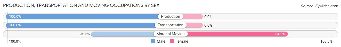 Production, Transportation and Moving Occupations by Sex in Mountain Gate