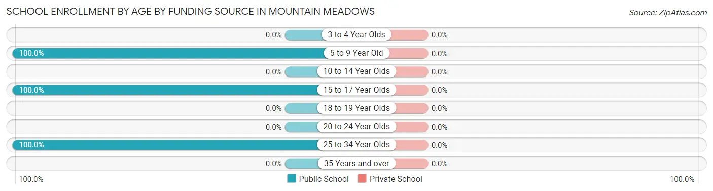 School Enrollment by Age by Funding Source in Mountain Meadows