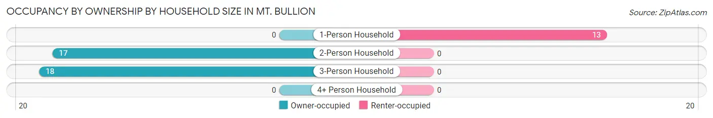 Occupancy by Ownership by Household Size in Mt. Bullion