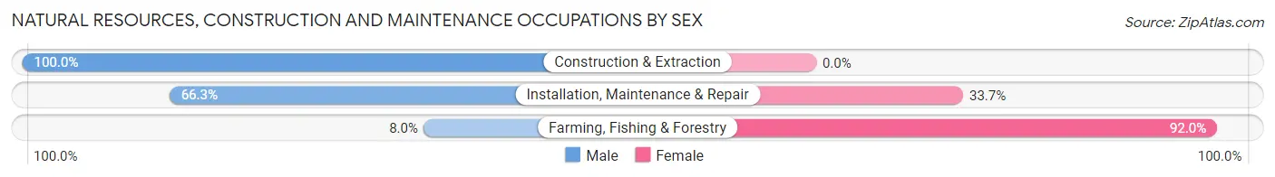 Natural Resources, Construction and Maintenance Occupations by Sex in Muscoy
