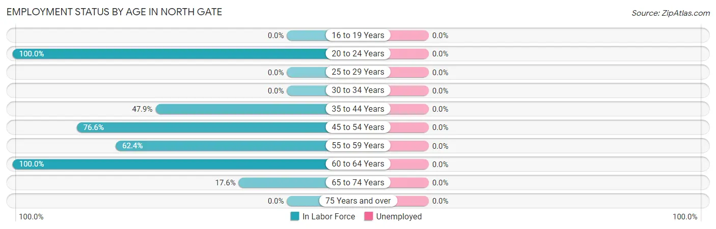 Employment Status by Age in North Gate