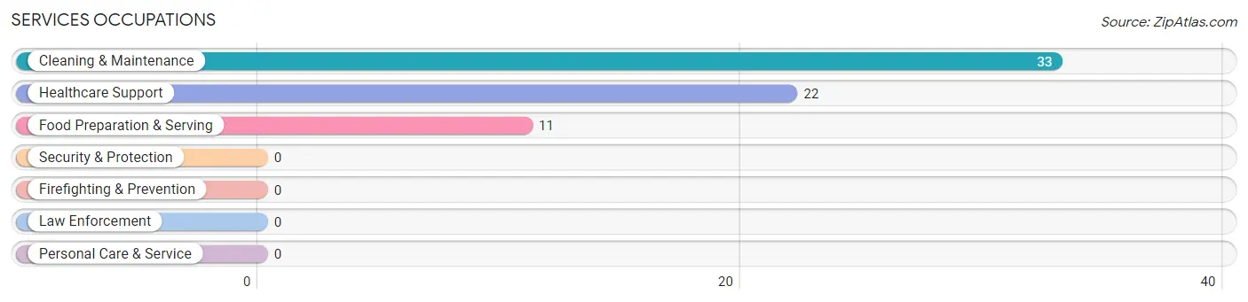 Services Occupations in Oak Run