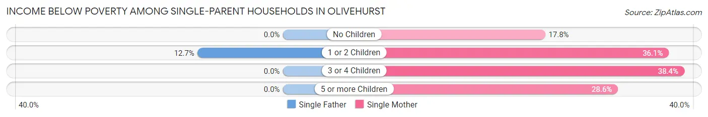 Income Below Poverty Among Single-Parent Households in Olivehurst