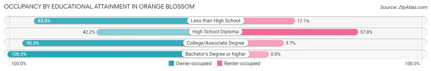 Occupancy by Educational Attainment in Orange Blossom