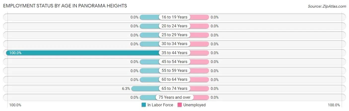 Employment Status by Age in Panorama Heights