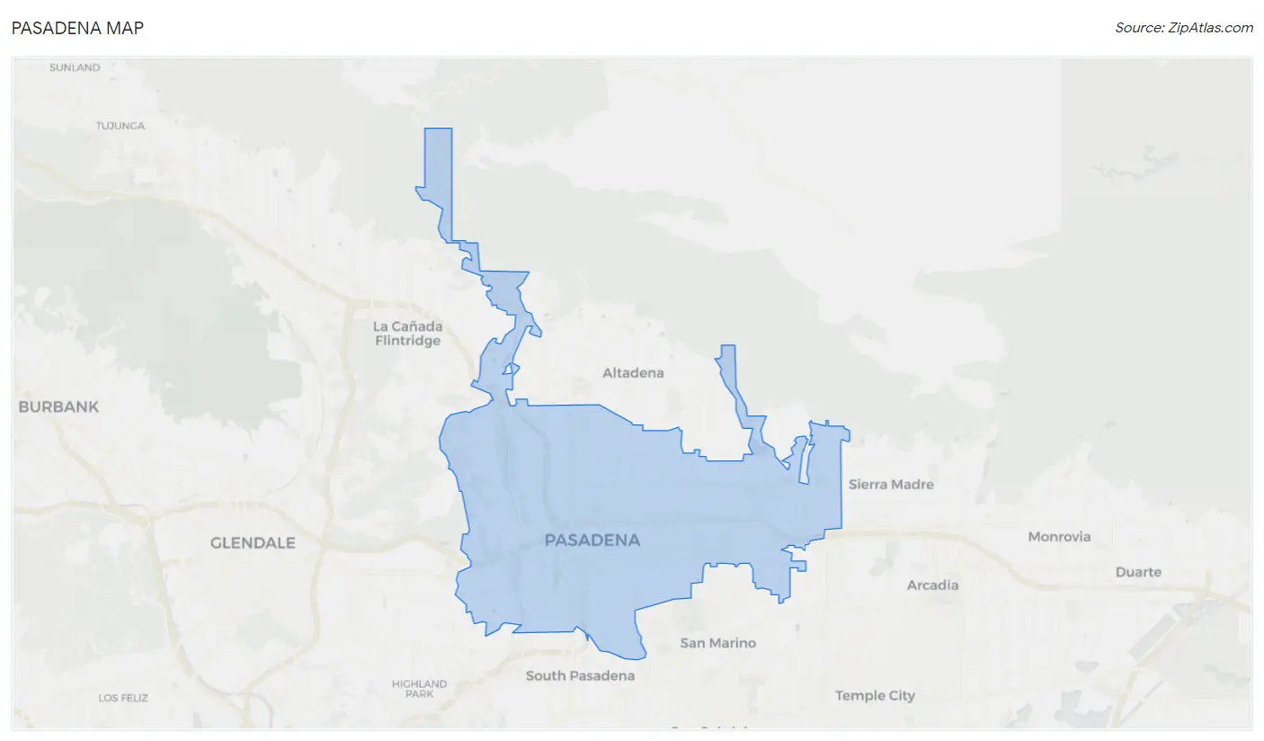 Pasadena Map