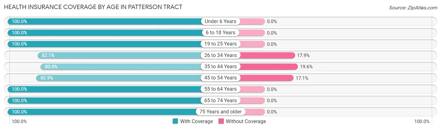 Health Insurance Coverage by Age in Patterson Tract