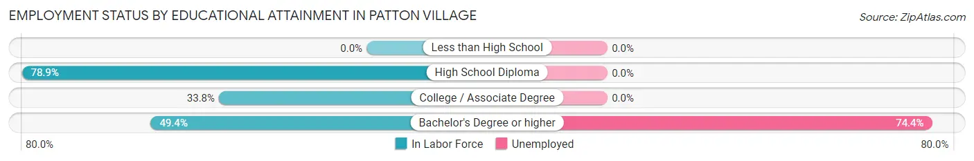 Employment Status by Educational Attainment in Patton Village