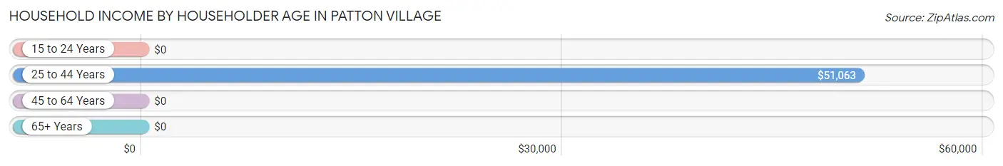 Household Income by Householder Age in Patton Village