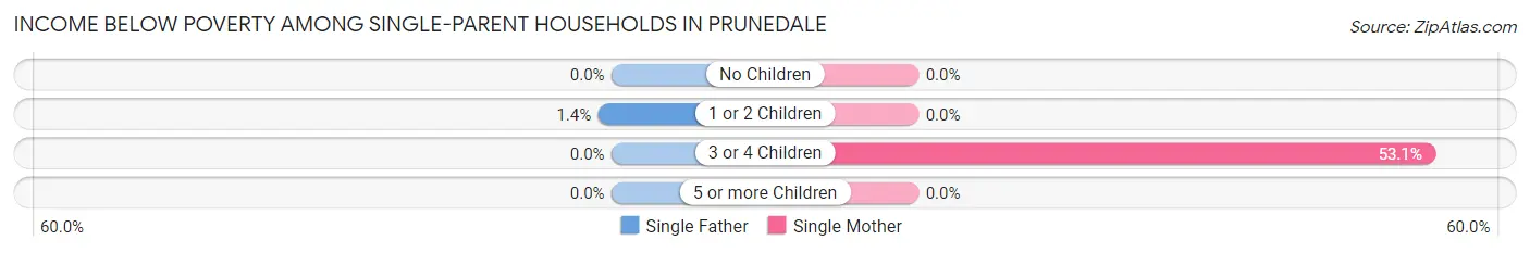 Income Below Poverty Among Single-Parent Households in Prunedale
