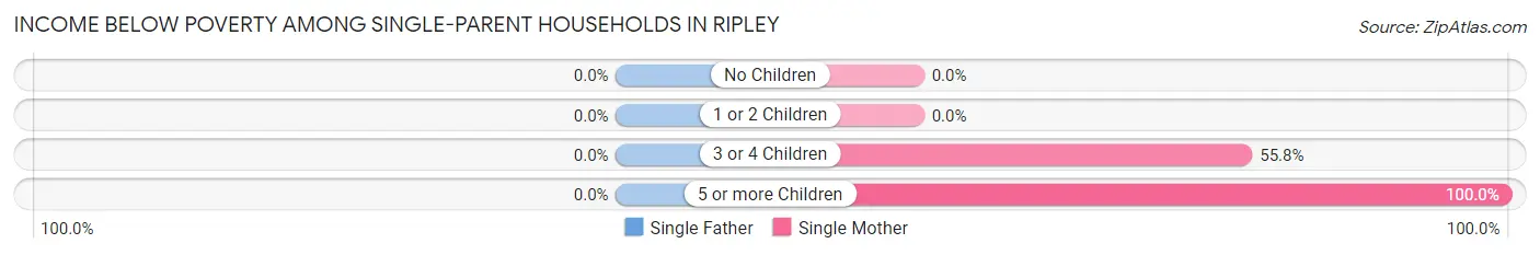 Income Below Poverty Among Single-Parent Households in Ripley