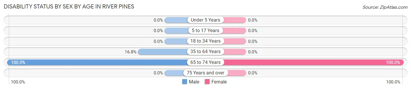 Disability Status by Sex by Age in River Pines