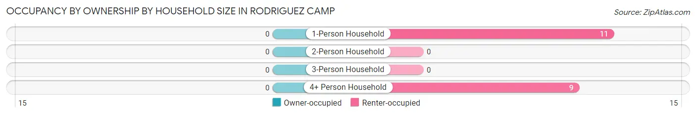 Occupancy by Ownership by Household Size in Rodriguez Camp