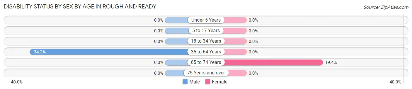 Disability Status by Sex by Age in Rough And Ready