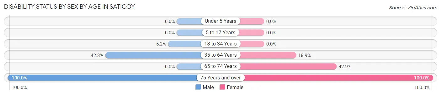 Disability Status by Sex by Age in Saticoy