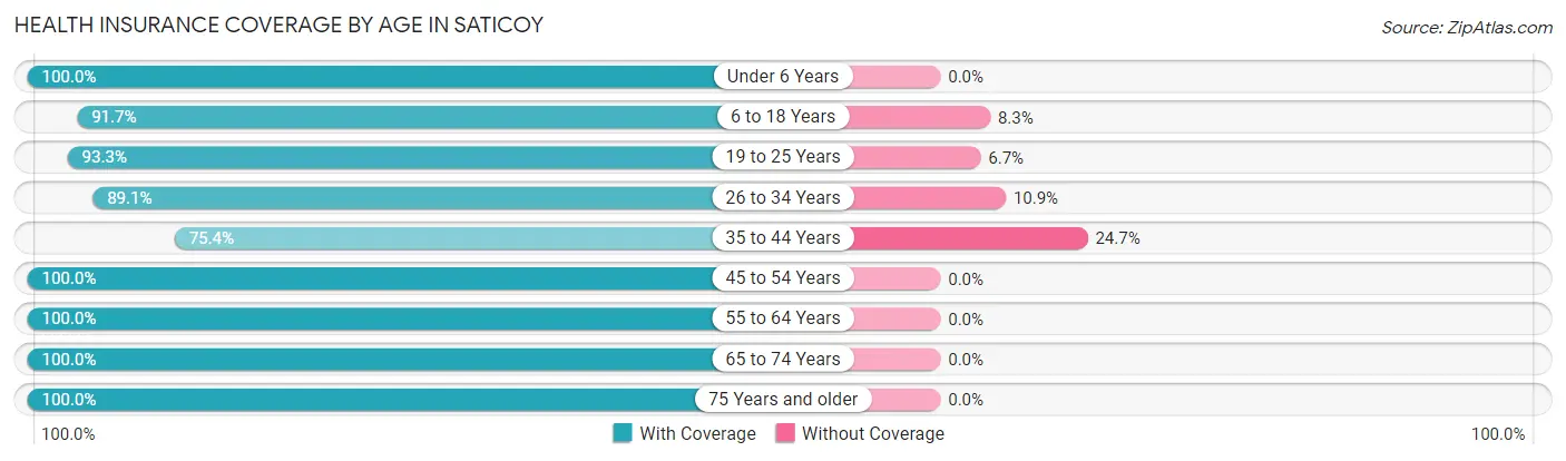 Health Insurance Coverage by Age in Saticoy