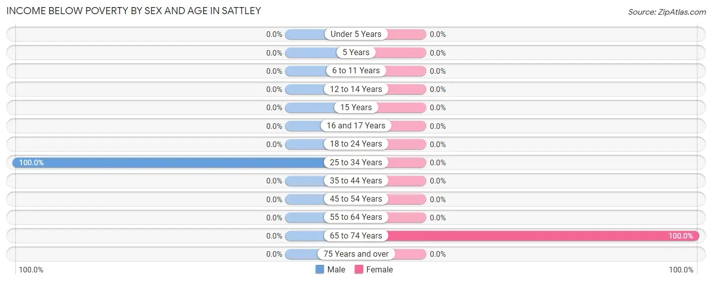 Income Below Poverty by Sex and Age in Sattley