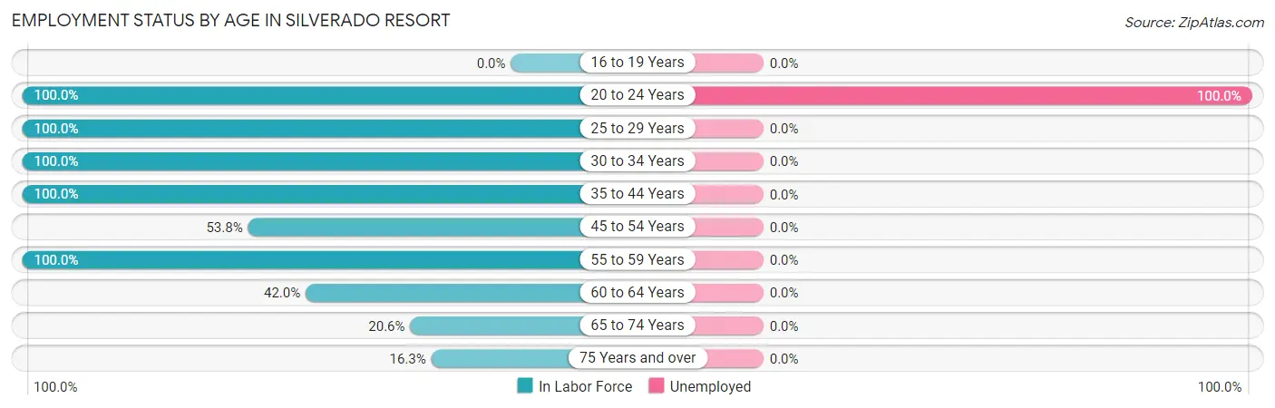 Employment Status by Age in Silverado Resort