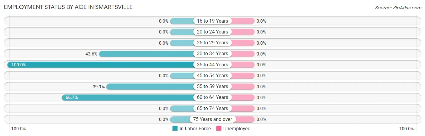 Employment Status by Age in Smartsville