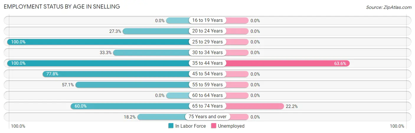 Employment Status by Age in Snelling