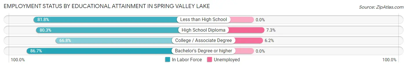 Employment Status by Educational Attainment in Spring Valley Lake