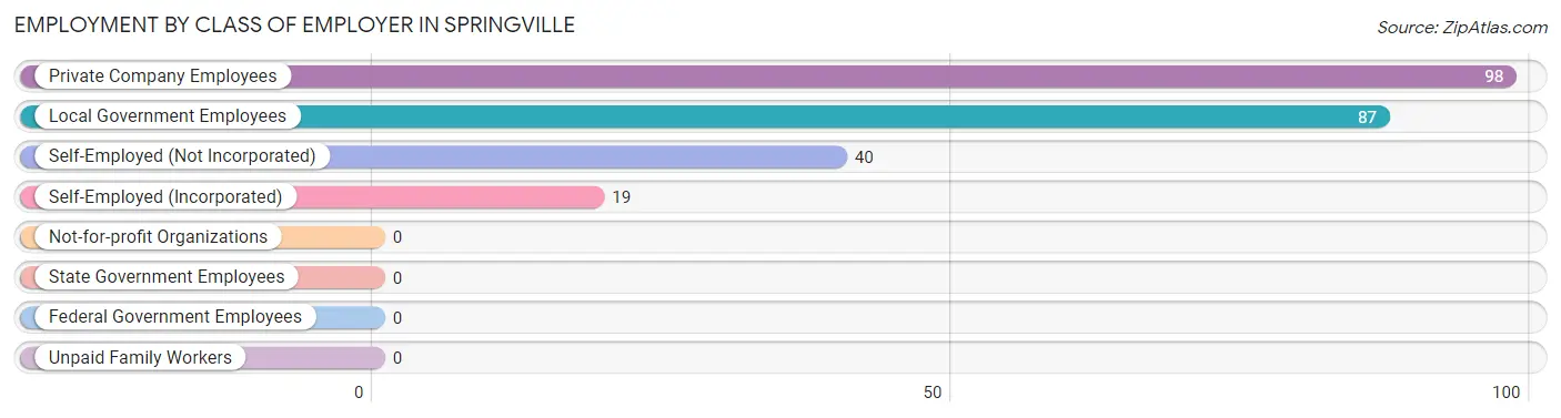 Employment by Class of Employer in Springville