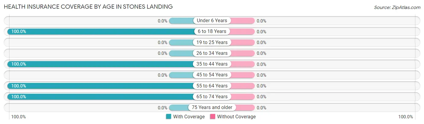Health Insurance Coverage by Age in Stones Landing
