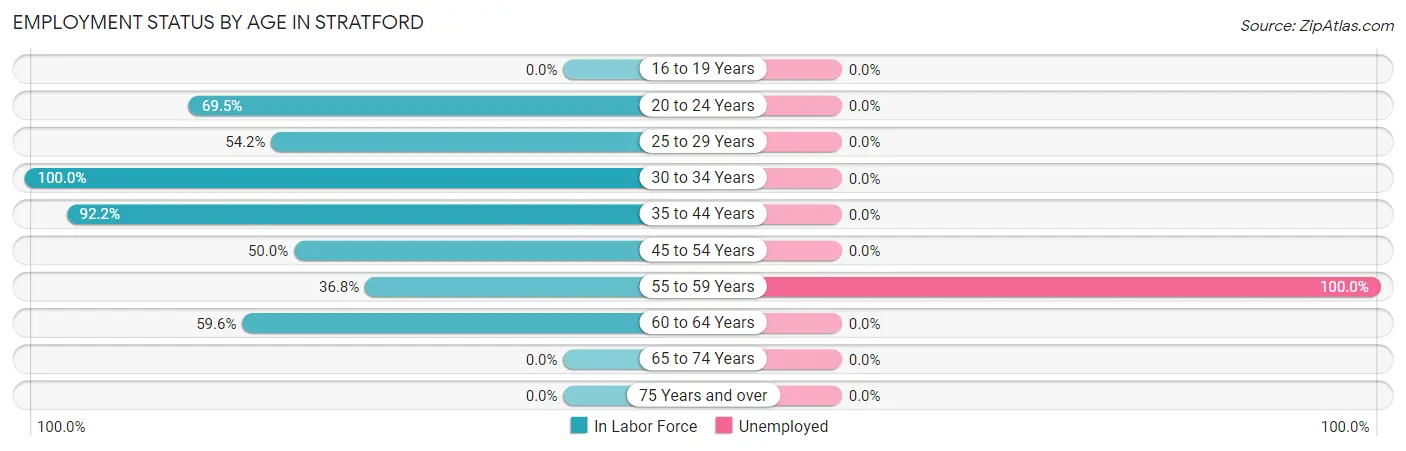 Employment Status by Age in Stratford