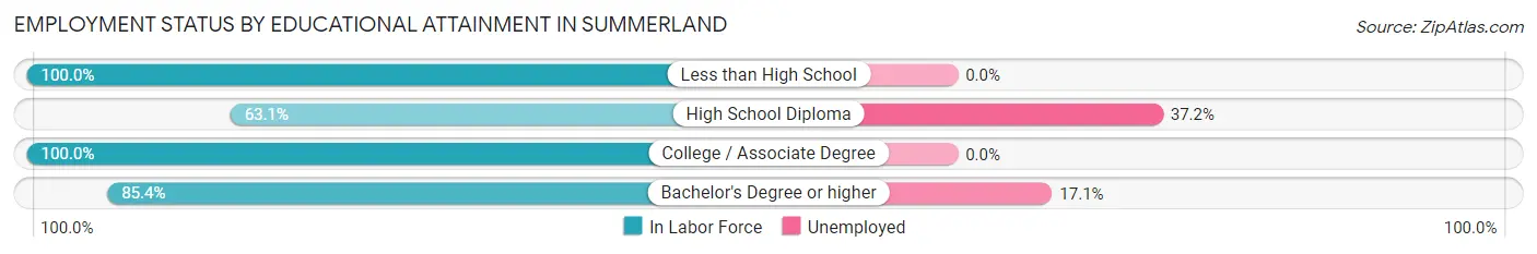 Employment Status by Educational Attainment in Summerland