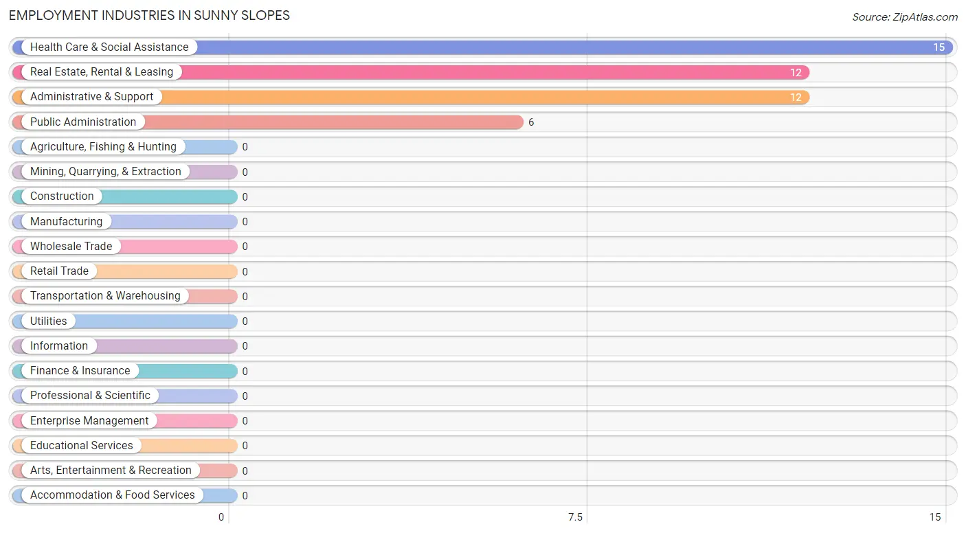 Employment Industries in Sunny Slopes