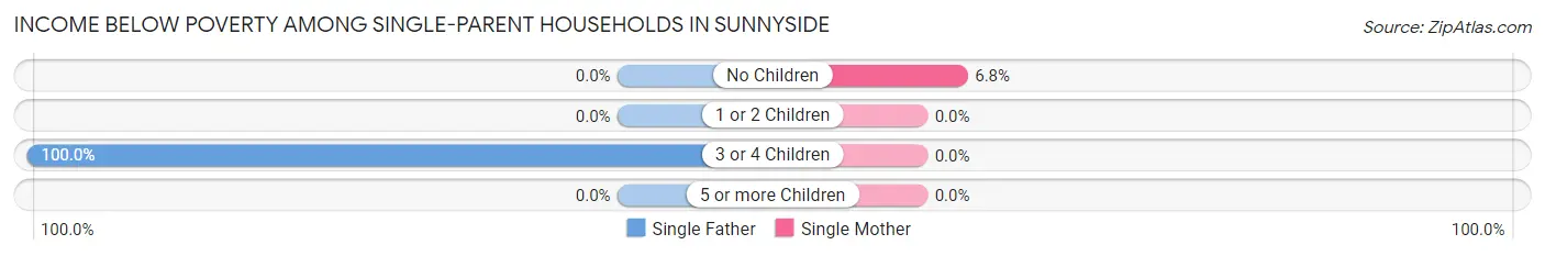 Income Below Poverty Among Single-Parent Households in Sunnyside