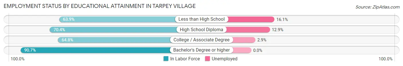 Employment Status by Educational Attainment in Tarpey Village