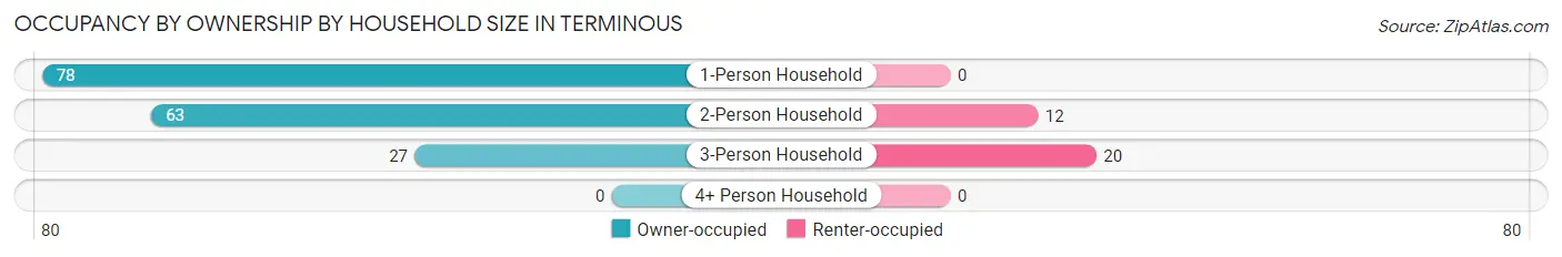 Occupancy by Ownership by Household Size in Terminous