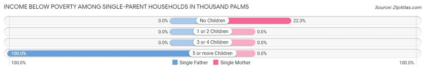 Income Below Poverty Among Single-Parent Households in Thousand Palms