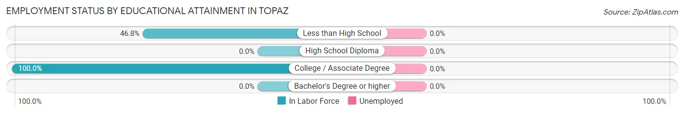 Employment Status by Educational Attainment in Topaz