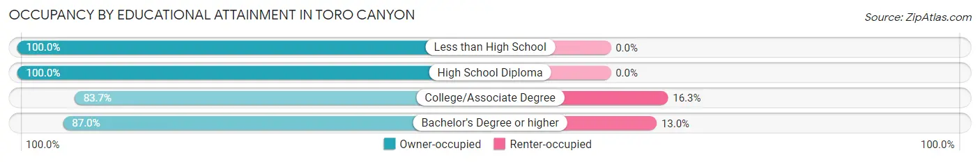 Occupancy by Educational Attainment in Toro Canyon