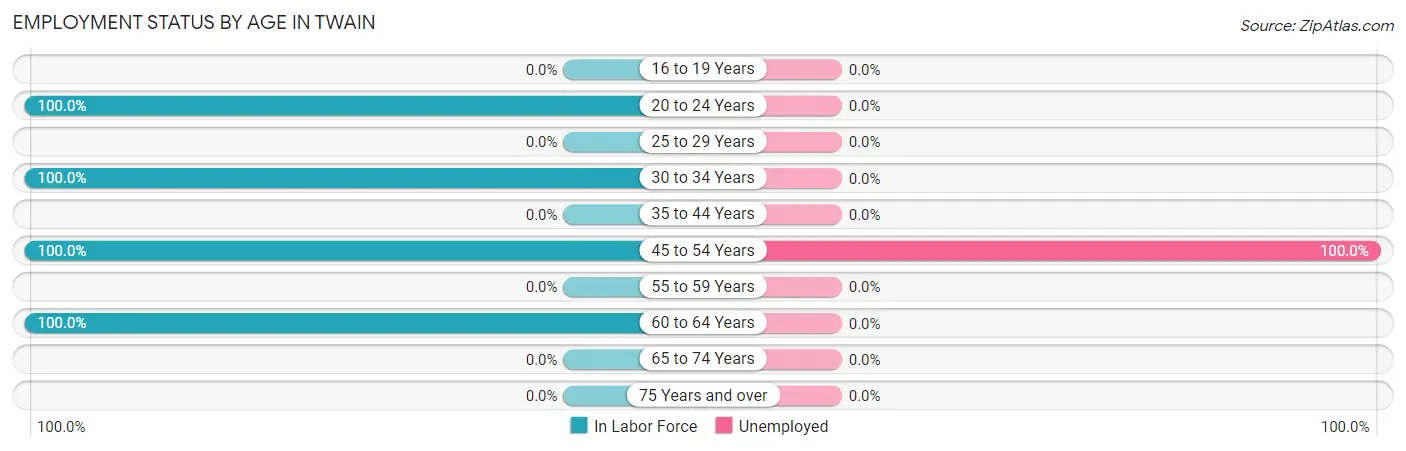 Employment Status by Age in Twain