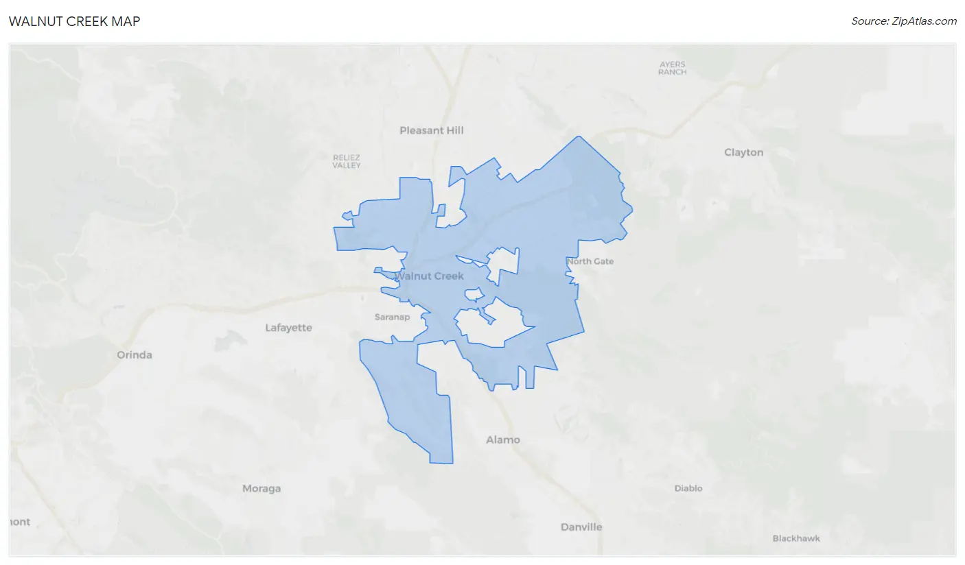 Walnut Creek Map