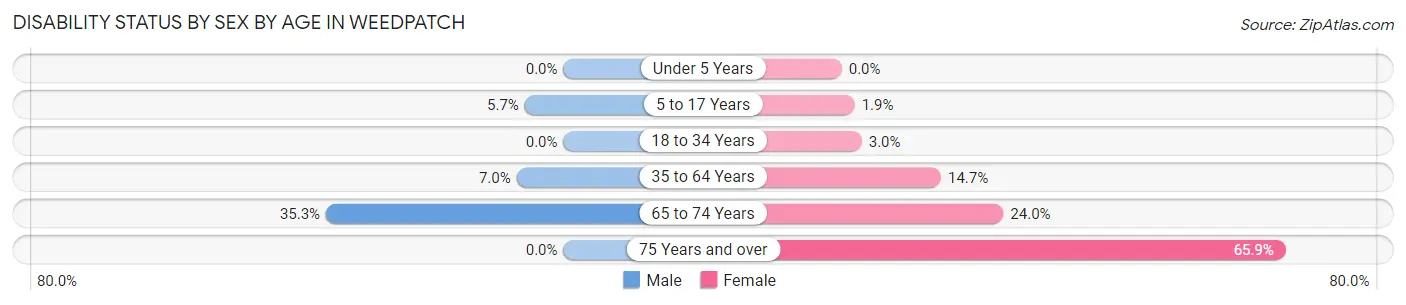 Disability Status by Sex by Age in Weedpatch