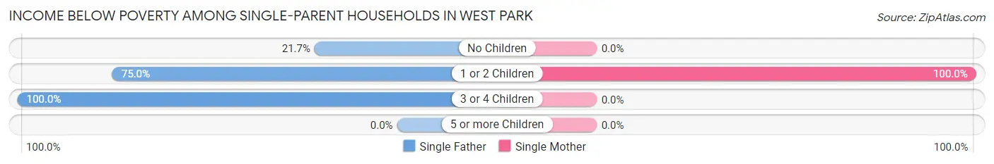 Income Below Poverty Among Single-Parent Households in West Park