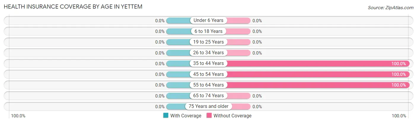 Health Insurance Coverage by Age in Yettem