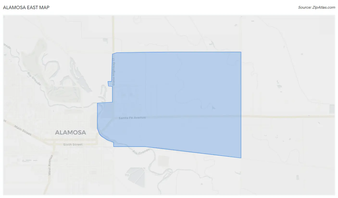 Alamosa East Map