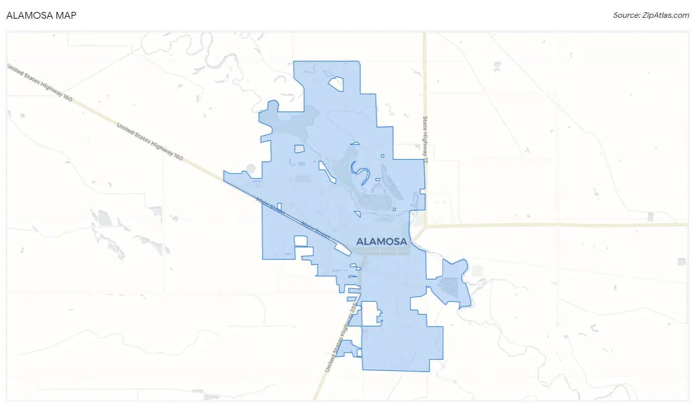 Alamosa Map