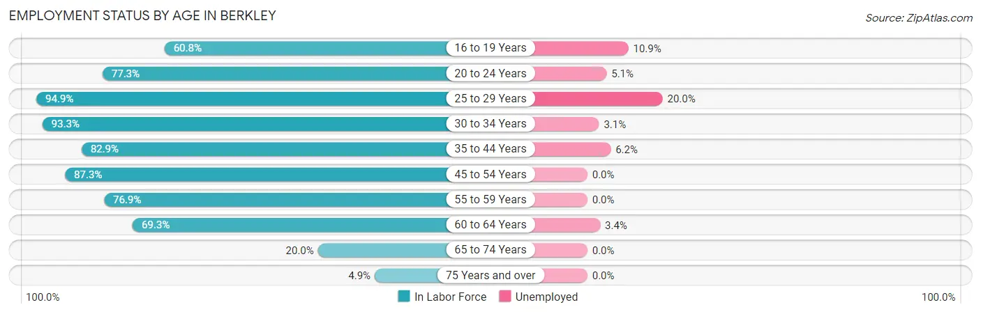 Employment Status by Age in Berkley