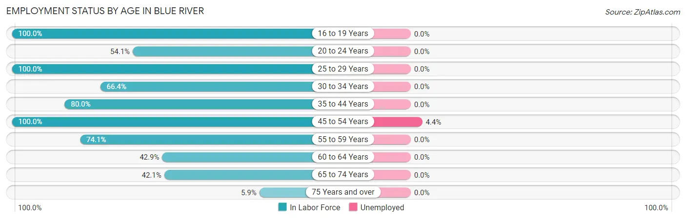 Employment Status by Age in Blue River